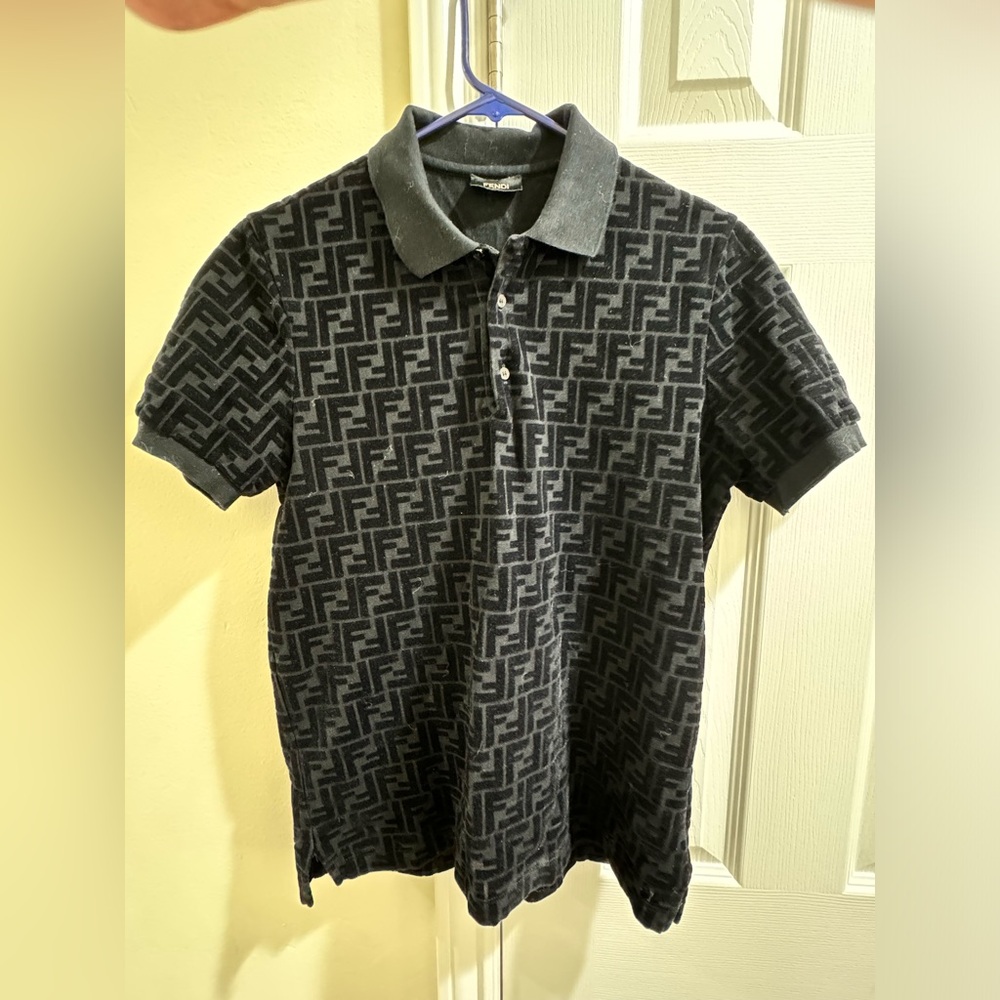 Authentic Fendi Polo Shirt small size used like new